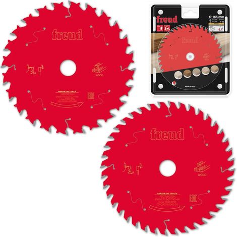 Freud Pro Twin Pack TCT Circular Saw Blades 165mm x 20mm Bore - 40 + 24 Tooth