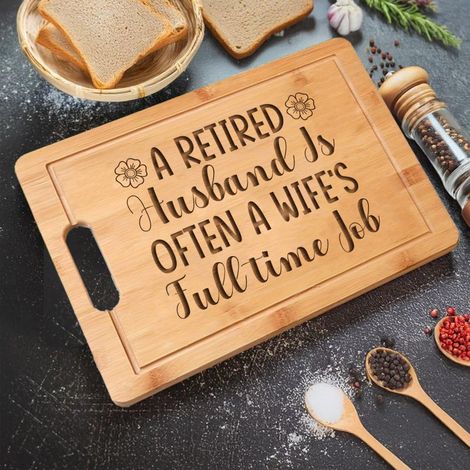Planche bambou "Cuisiner avec toi" – Message romantique gravé, cadeau couple (1/5)