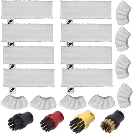 8-piece floor scraper, 8-piece hand scraper, 4-color small round brush steam sleeve suitable for Karcher steam cleaners easyfix SC series (1/4)