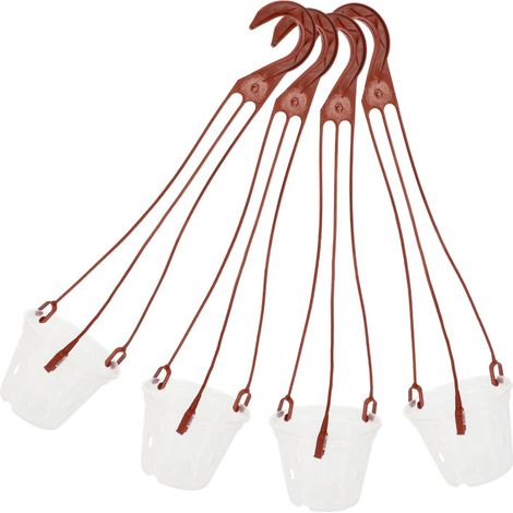 Support à orchidées Mikikit avec crochets, lot de 4, pot fleurs suspendu en PP drainage (1/5)