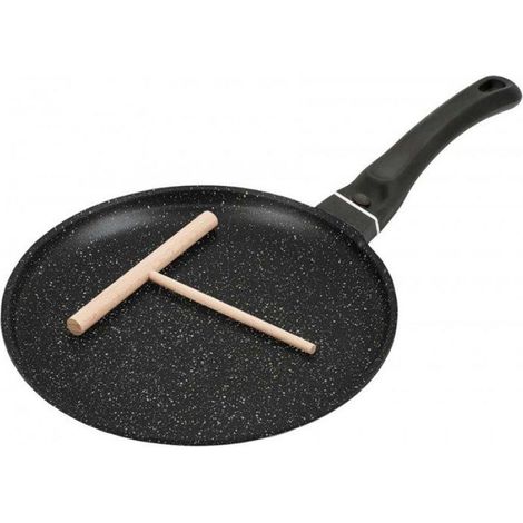Poêle À Crêpes - 26 Cm - Revêtement Marbré Antiadhésif - Compatible Induction - Lave-Vaisselle - 1 Pièce (1/4)