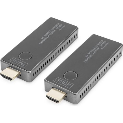 Digitus DS-55323 Set de transmission sans fil HDMI 30 m 3840 x 2160 Pixel afficheur LED intégré, variante mobile (1/3)