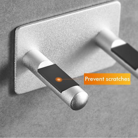 Support/support pour sèche-cheveux Dyson sans perçage (argenté) (1/5)