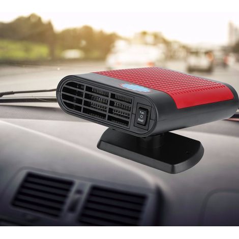 Ventilateur chauffant anionique 12 V 150 W pour voiture, désembueur et dégivreur de pare-brise, noir et rouge. (1/5)