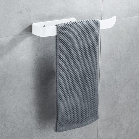 1 Porte-Serviettes Auto-Adhésif, Aluminium Sans Perçage, Design Moderne, Pour Salle De Bain Et Cuisine