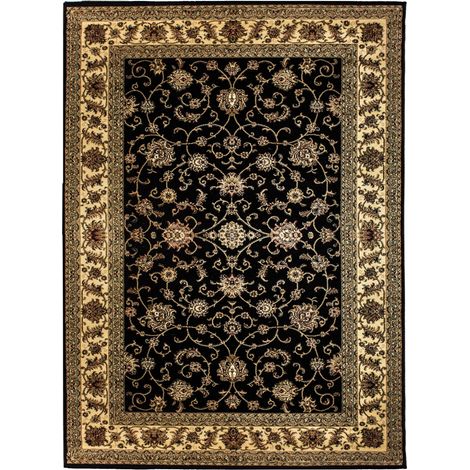 Tapis persan noir 240 x 340 cm – 100% polypropylène – Jute antidérapant – Hauteur de fils 12mm – Densité 2500g/m2 – Marrakesh