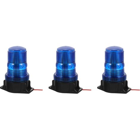 Set di 3 luci stroboscopiche blu universali per veicoli da cantiere (1/2)