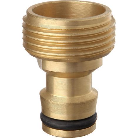 1 Embout Arrosage Laiton, Connecteur Mâle 3/4 Pouces, Robuste Pour Tuyau Jardin (1/2)