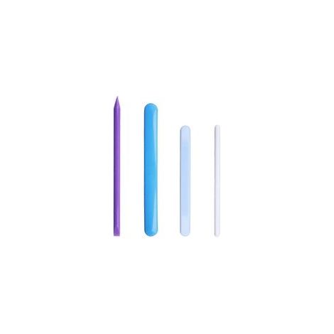 Bâtonnets mélangeurs en silicone (lot de 4) pour résine, barre anti-mousse