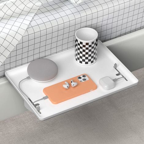 Étagère de chevet pour chambres d'étudiants, lits superposés et lits superposés supérieurs, indispensables, rangement de chevet à clipser, étagère de bureau flottante, rangement de chevet (1/5)