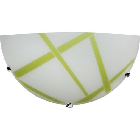 Applique 1xE27 Ganci Cromo Vetro Lastra Bianco-Verderde E-Energy Dario