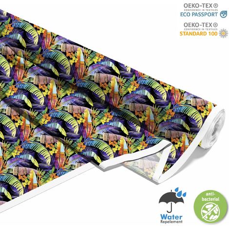 Outdoor dekostoffe oxford - Motiv tropische Blätter I DX233 (1/5)