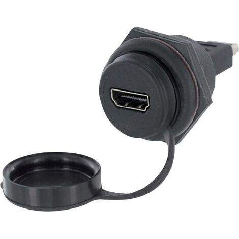 Adaptateur HDMI Adaptateur/prolongateur encastrable encitech 1310-1033-02 Nombre de pôles: 19 noir 1 pc(s) (1/4)
