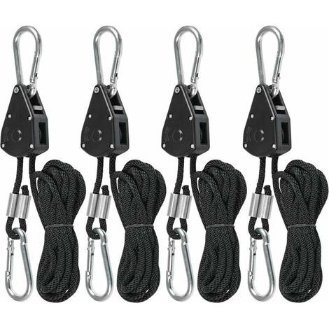 cordini a cricchetto con ganci per lampade o piante, cordini regolabili lunghi 240 cm (2 paia) (1/5)
