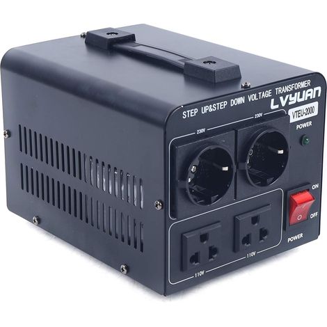 Tragbare Spannungswandler Universal-Spannungswandler 1000 W Lift-Down 110 V/230 V Wechselstromkabel für die Umwandlung verschiedener Spannungen