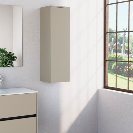 Inda - Colonna bagno con anta SX e 3 ripiani 30x102 cm - Terra di (1/4)