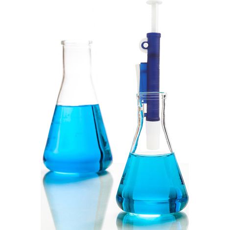 Blaue 2-ml-Einwegpipette aus Kunststoff und Glas (1/5)