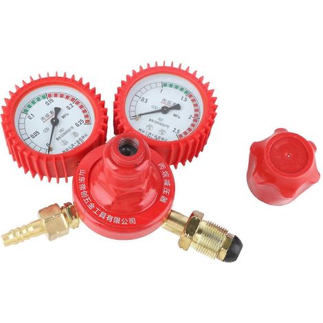 Propangastank-Manometer, klares und präzises Zifferblatt, verdickter, rutschfester Drehknopf, Gasdruckregler aus Aluminiumlegierung