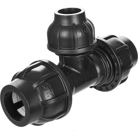 Gebo Plast T-Stück 3 Seiten zum Klemmen, Abgang reduziert, 25 x 20 x 25 mm (1/3)