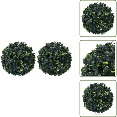 Pianta artificiale - vidaXL Sfere di Bosso Artificiale 2 pz 22 cm - Bosso in polietilene