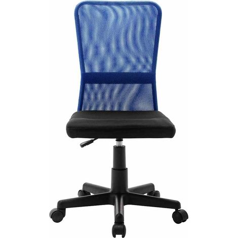 Maison Exclusive - Sedia da Ufficio Nero e Blu 44x52x100 cm in Tessuto a Rete (1/5)