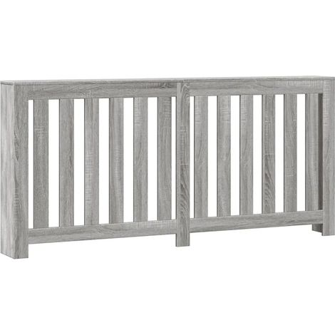 Cubrerradiadores moderno con balda práctico salón 175 x 20 x 82 cm madera contrachapada gris 020049839 (1/5)