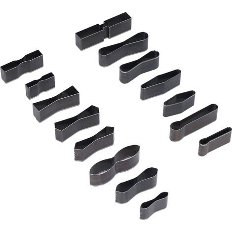 15-teiliges Set hohler Ausstechformen, hochfester Kohlenstoffstahl, verschiedene Größen, langlebig für die Leder- und Metallbearbeitung (1/5)