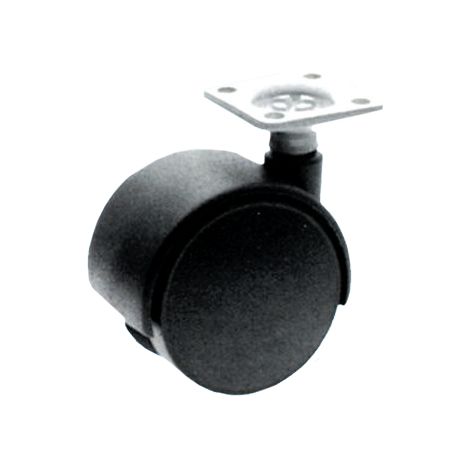 RUOTA IN NYLON CON PIASTRA mm. 30