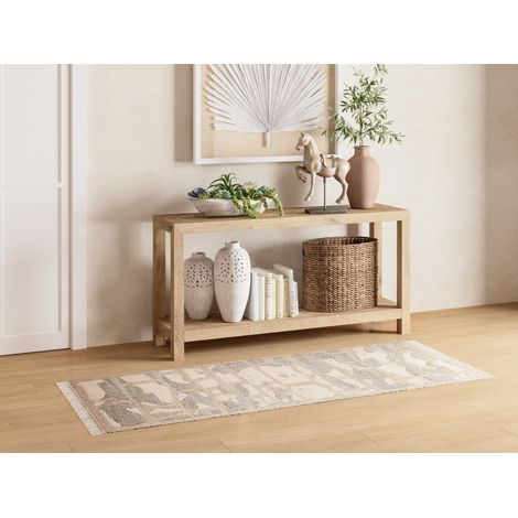 Tapis en jute Tapis Alistair - 200x80cm, Rectangular - 100% Jute - Tissé main - Gris