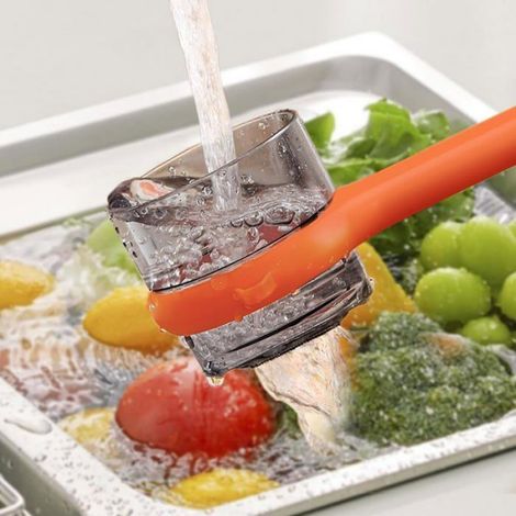 Éplucheur Julienne avec Réservoir, Double Lame Inox 2026, Râpe Légumes Multifonction Vert Orange (1/5)