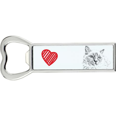 Birman - un apribottiglie con un gatto, un apri-frigo personalizzato, un regalo unico per uomo firmato Art-Dog (1/5)