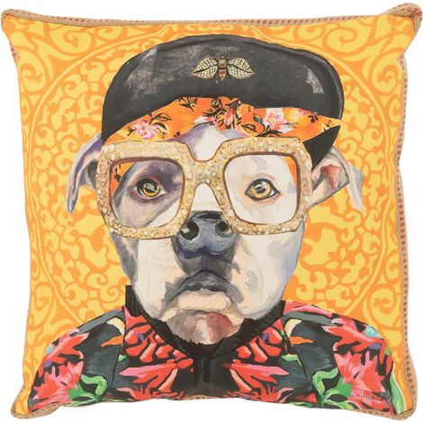 Coussin Déco Chien "Popart" 50x50cm Multicolore (1/5)