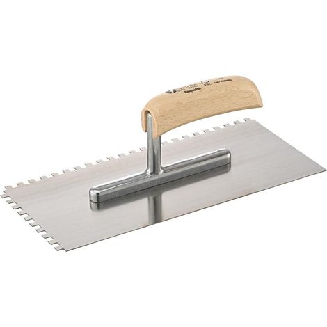 Fortis Glättekelle 280x130mm gezahnt 6x6mm (1/2)
