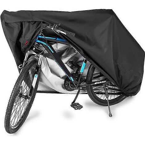Housse de vélo imperméable pour l'extérieur, résistante à la pluie, au soleil, aux UV, à la poussière et au vent, avec œillet pour cadenas, pour VTT, vélos de route, vélos électriques et vélos robuste (1/2)