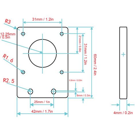 5 Pièces Plaque de Montage Moteur Pas-à-Pas 42 pour Imprimante 3D, Support Fixation Profilé Aluminium 2020 2040 (1/5)