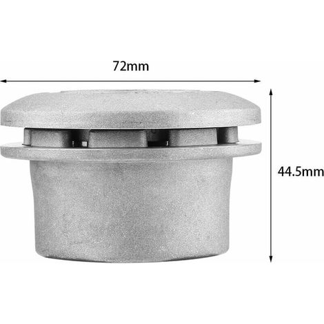Tête de Débroussailleuse Universelle, Tête de Coupe-Bordure Aluminium à Fil Accessoire de Débroussailleuse avec 4 Lignes pour Tondeuse à Gazon, 72 x 44,5 mm (1/5)