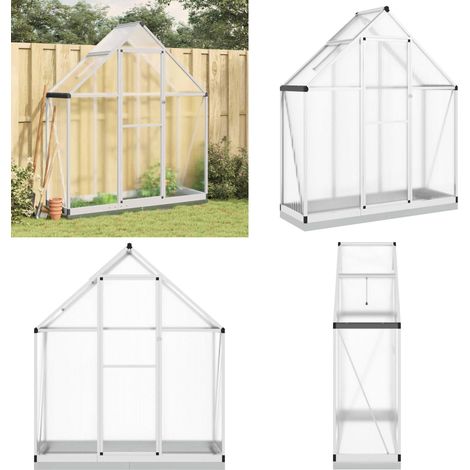 Serre avec cadre de base argenté 169x58x202 cm aluminium - Serre De Jardin - Abri Jardin - Protection Plante - Greenhouse - Serrez Jardin - Home & Living (1/5)