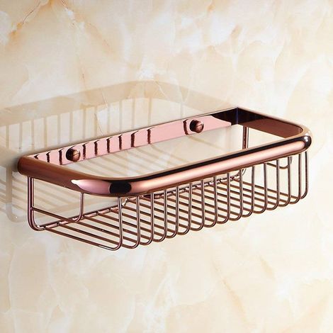 Étagère de douche en laiton de 30 cm avec vis d'installation dissimulées, antirouille pour salle de bain, cuisine (1/4)