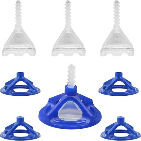 Sistema de nivelación de baldosas, base espiral de 3,0 mm, tapa espiral azul, 100 piezas, herramientas de instalación. (1/5)