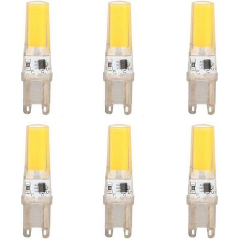 Ampoule LED G9 9W 500 lm 6500K Blanc froid Dimmable Sans scintillement - Lot de 6