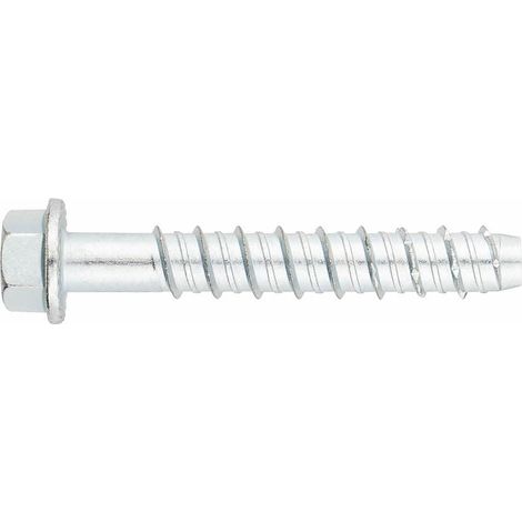 Vis a béton Tête hexagonale - Recouvrement zingué - Homologué ETE Option 1 Ø12 x 100 - Boite de 25