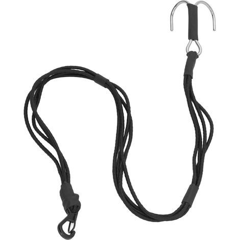 Sangle de remorquage élastique avec crochets pour treuil cinétique RC Crawler 1/10 et 1/8 (noire) (1/5)