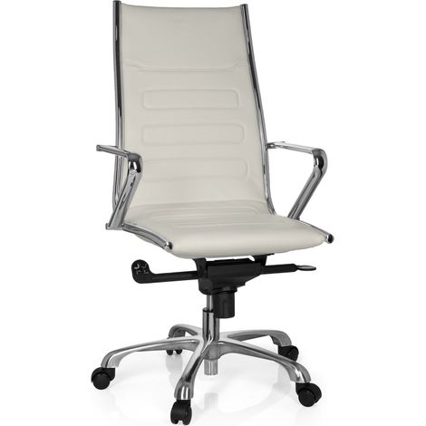 Chefsessel PARIBA III Kunstleder cremeweiß hjh OFFICE (1/5)