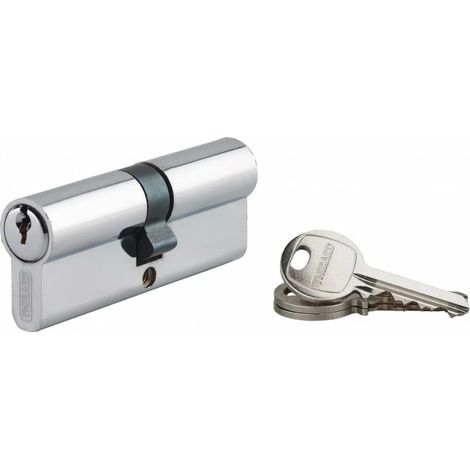 Schlosszylinder mit gezahntem Schlüssel Ecopro vernickelt - 40 x 40 - Verschiedenes - THIRARD - 00007190