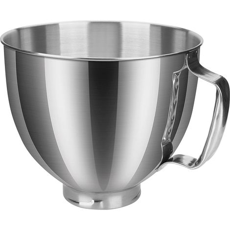 Bol en Acier Inoxydable pour KitchenAid 4.5-5 Quart à Tête Inclinable Mélangeur sur Socle Artisan & Classic Series - Remplacement Bol Mélangeur 5 QT avec Poignée - Passe au Lave-Vaisselle (1/5)