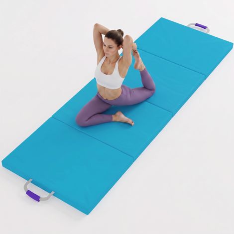 Tapis de Gymnastique Pliable Bleu 5 cm (1/5)