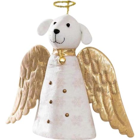 Décoration de sapin de Noël multicolore avec ange et chien, pendentif en acrylique. (1/5)