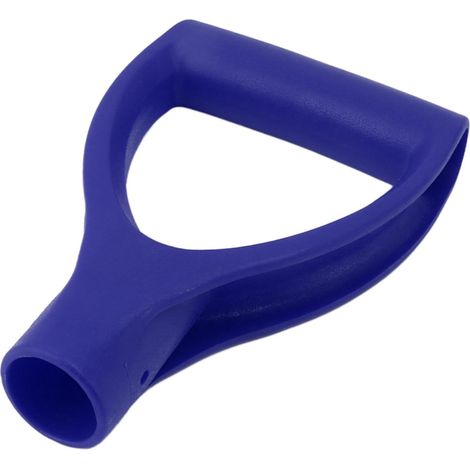 Manche de pelle à neige type D, diamètre intérieur 32 mm, en plastique, installation rapide, pour creuser et ratisser, bleu foncé (1/5)