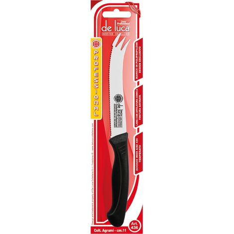 COLTELLO PER AGRUMI SEGHETTATO lama mm 110 - DE LUCA