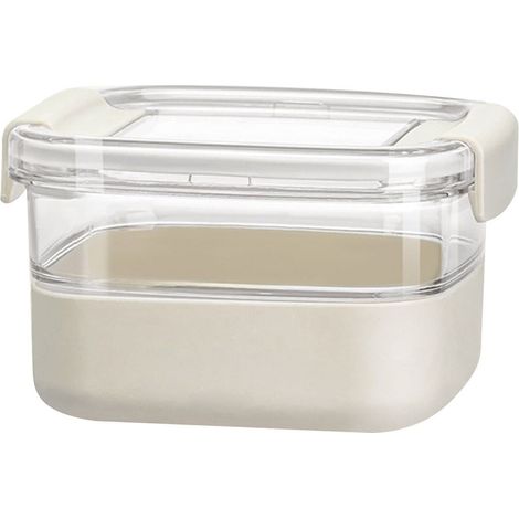 Boîte De Rangement Étanche - Contenant Transparent Pour Céréales Grains Et Aliments Secs - Capacité 630 ml - Matériau Alimentaire PET TPR (1/2)